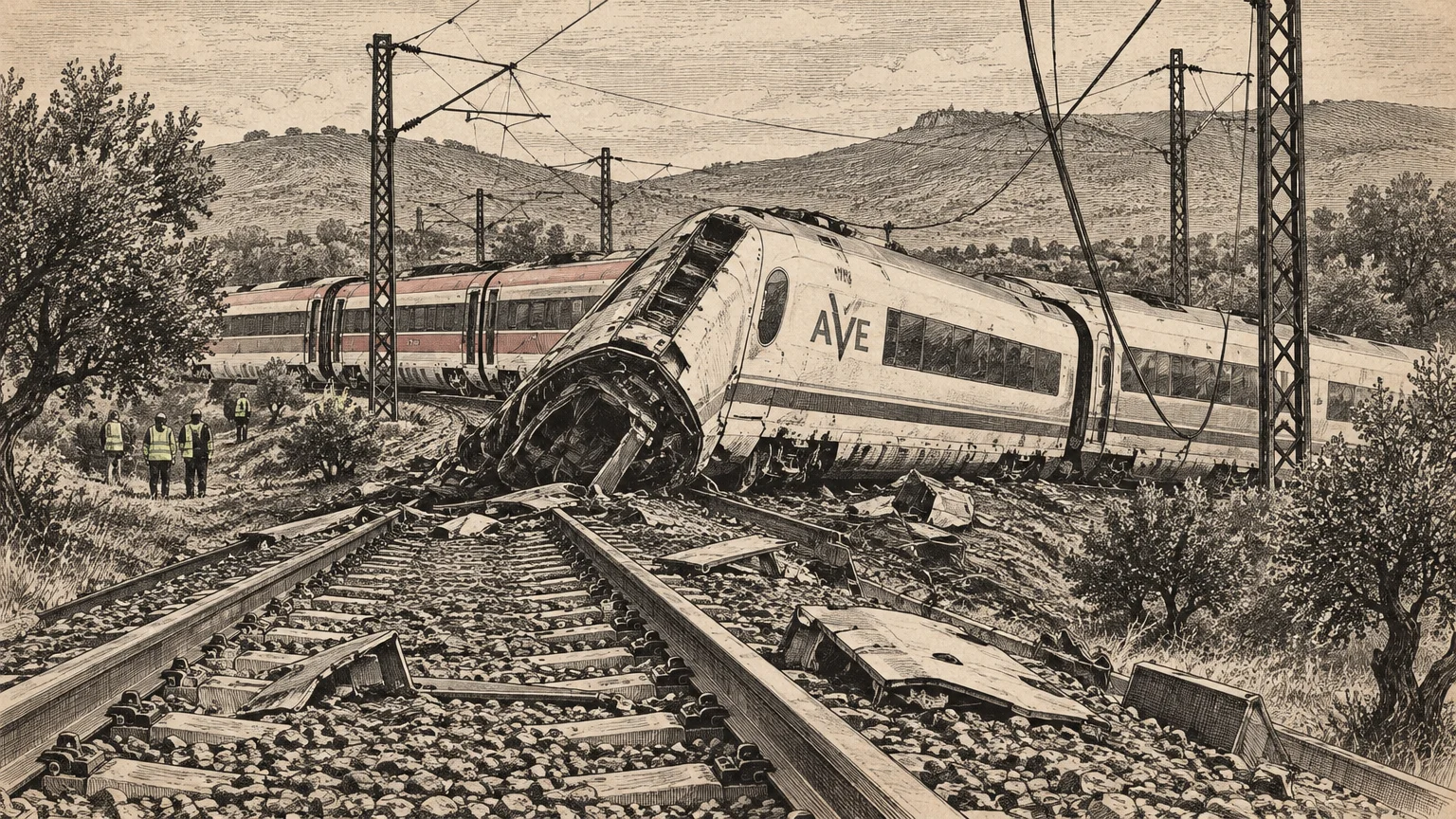 Choque entre dos trenes de alta velocidad en Urda